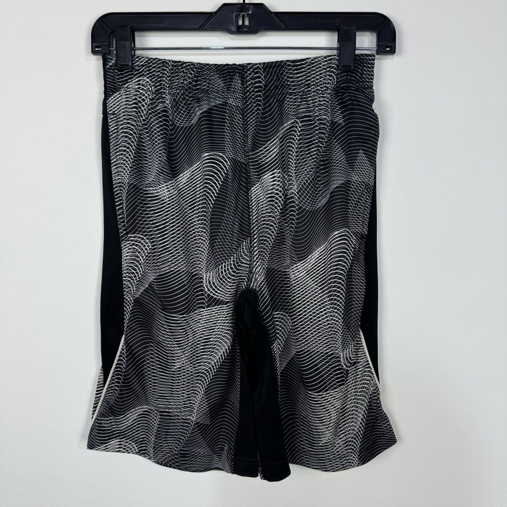 Nike Dri-Fit boys black & white athletic shorts running workout
